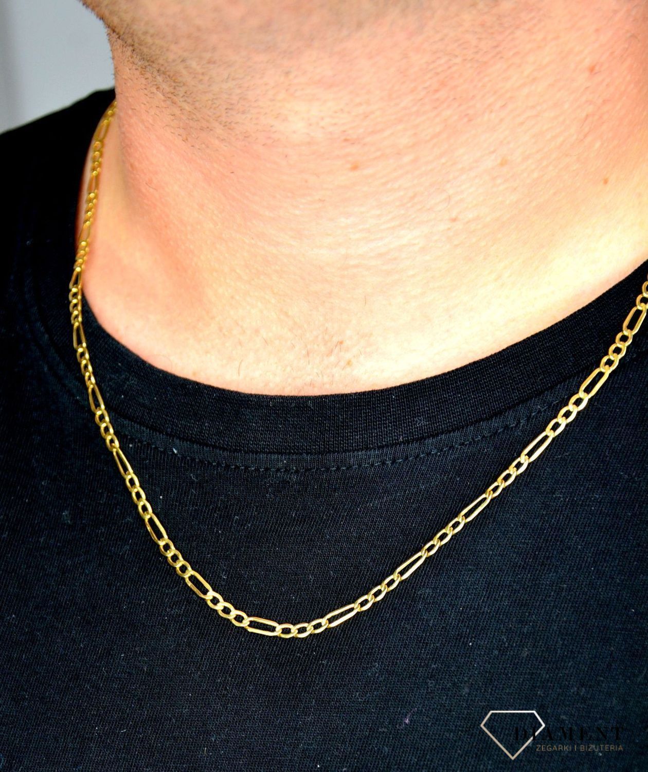 Złoty łańcuszek 585 figaro 3,5 mm DIA-LAN-1137-585 3,5mmv.jpg